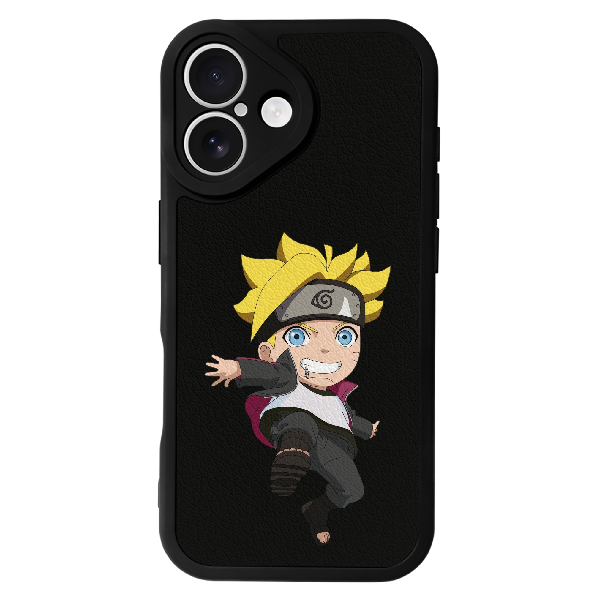 （画像用） NARUTO -ナルト- うずまき ボルト Uzumaki Boruto 【iPhone 16シリーズ対応】シリコンスマホケース（レザー調） 材質：シリコン